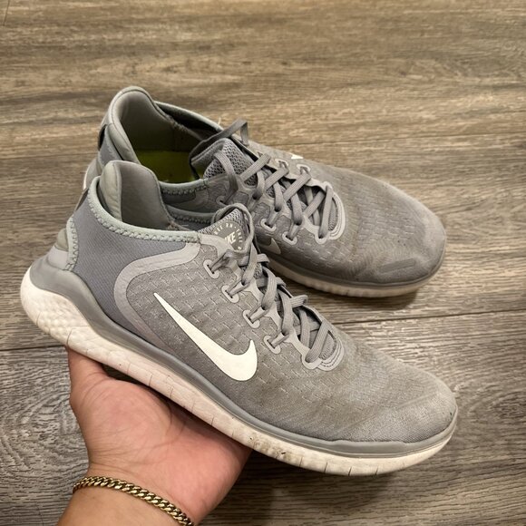 Nike Free RN 2018 Mens Wolf Grey/Volt White, 942836-003 Size 9 main image 9